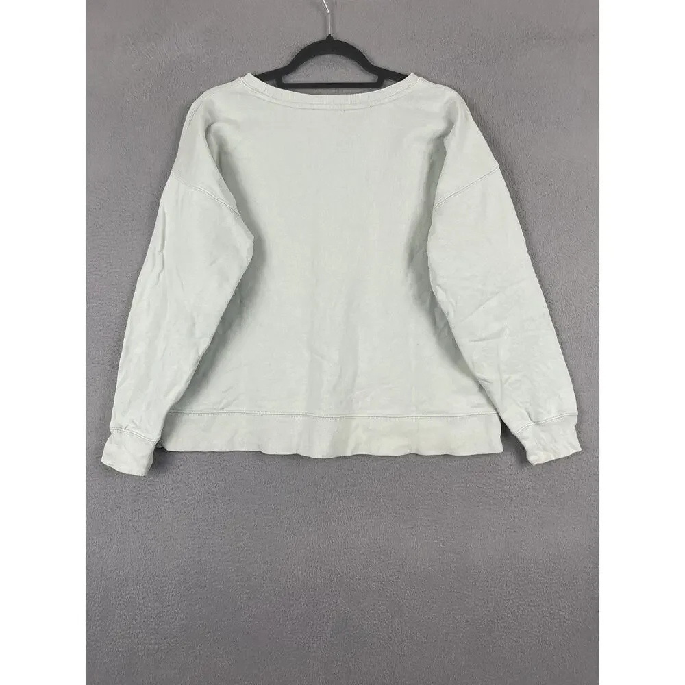 J.CREW Sweatshirt Womens S Green Pullover Graphic California Casual Athleisure